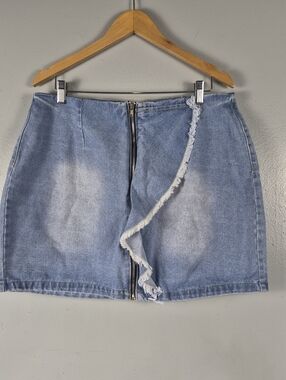 Shein Light Blue Denim Skirt